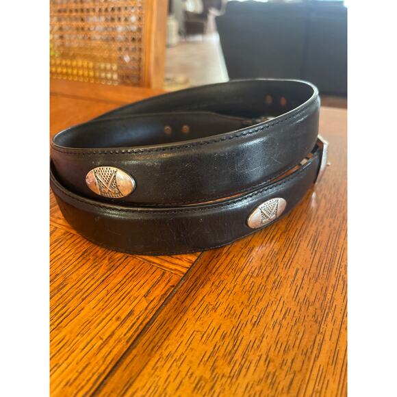 Black Leather Conch Golf belt size 41 - Picture 4 of 6